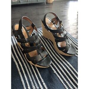SOFFT WOMEN BLACK WEDGES SIZE 7